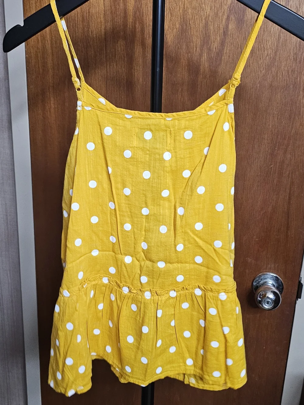 Old Navy Girls Yellow Polka Dot Top